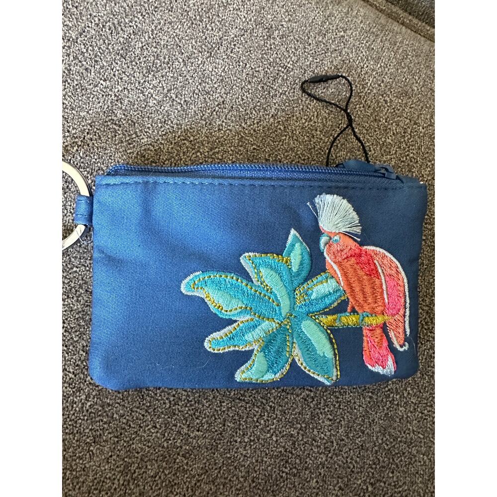 Vera Bradley Zip ID Case - Rain Forest Canopy Blue - Picture 4 of 8